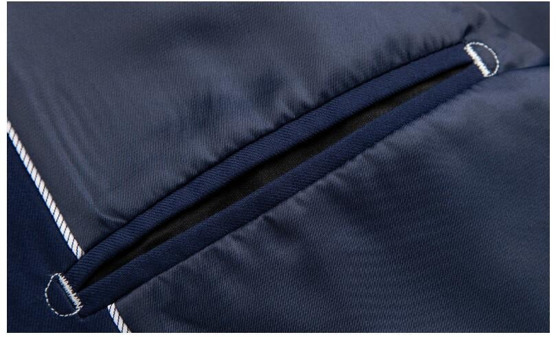 Lässiger Business-Anzug für Herren mit Stehkragen, einfarbig, einreihiger Zhongshan-Zweiteiler | 203 