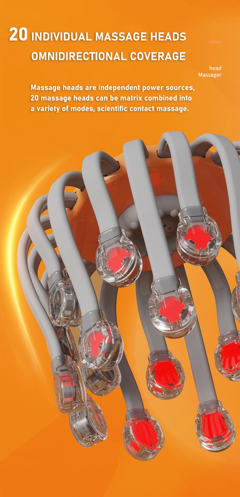 Intelligente Vibrations-Ganzkörper-Entspannungs-Kopfhautmassagemaschine lindert Müdigkeit Elektrisches Oktopus-Kopfhautmassagegerät | MZ-HM156 