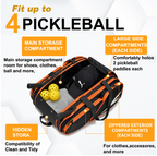 Großer Fitness- und Sportrucksack – Perfekt für Pickleball, Tennis, Camping und Wandern | 61-P2439 