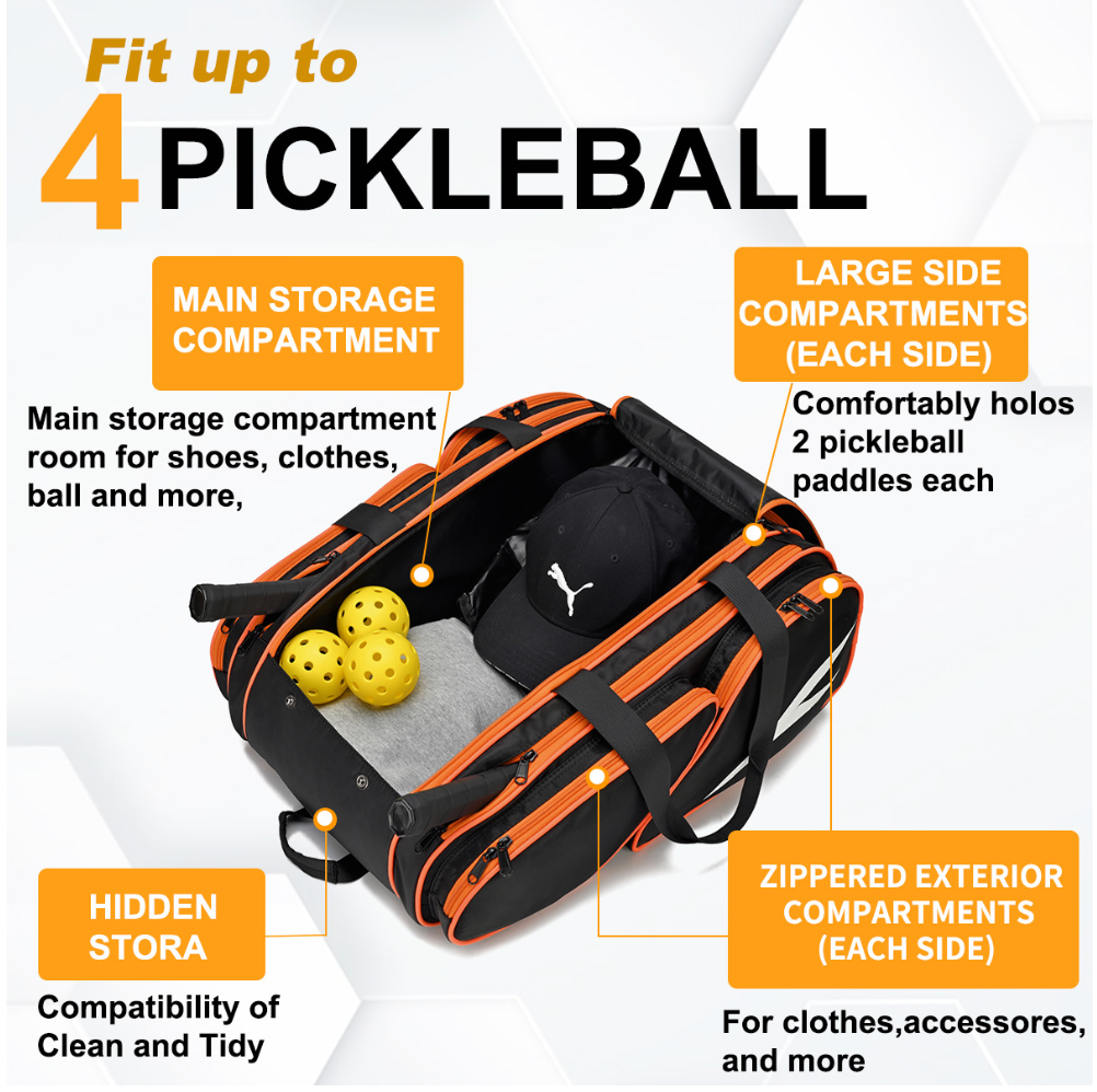 Large Capacity Gym & Sports Backpack – Perfect for Pickleball, Tennis, Camping & Hiking| 61-P2439