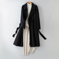 100% Wool Long Trench Coat with Belt | Men’s Knee-Length Double-Faced Wool Overcoat | Premium Winter Outerwear Trench coat