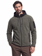 Men's Suede & Fleece Spliced Hoodie Jacket 2026 Winter Thick Warm Zip-Up Sweatshirt Casual Outerwear
