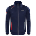 Men's Premium Long Sleeve Golf Jacket Winter Stand Collar Zipper Pullover Water & Wind Resistant Performance Layer