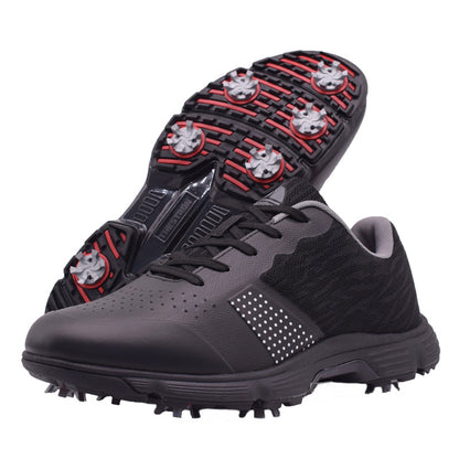THESTRON Men's Big Size Waterproof Golf Shoes | Spiked Athletic Sneakers Size US 7-15 | T615