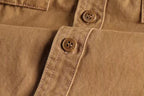 Vintage Workwear Doppeltaschenhemd Retro Casual Classic Shirt Top für Herren | V38 