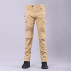 MOTOJSMT Motorcycle Riding Jeans | Casual Cargo Pants with Protective Armor | Zipper Pocket Racing Trousers for Summer | MOTOJSMT