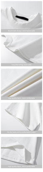 Schweres Baumwoll-T-Shirt für Herren – Sommerliche, lässige, lockere Passform, einfarbig, kurze Ärmel | BT1014 