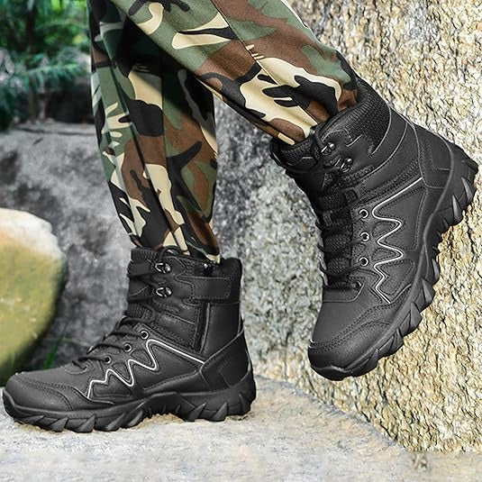 Hochwertige taktische Mil-Com-Kampfstiefel mit seitlichem Reißverschluss | 705
