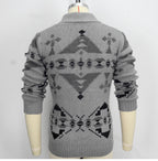 Herren Wind Jacquard Strickpullover Langarm Oberbekleidung Jacke Top | SY0052 