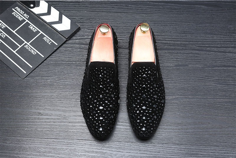Herren Diamond Wingtip Loafers Casual Hochzeitsschuhe | A2362 