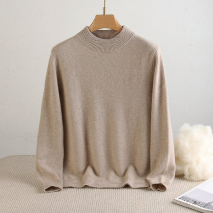 Men's Premium Cashmere Blend Sweater Chunky Knit Crew Neck Pullover Winter Warm Relaxed Fit Knitwear | JW-039