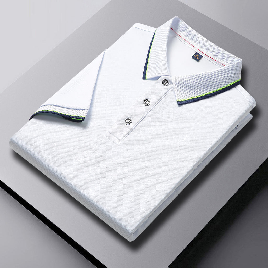 Herren-Golf-Poloshirt mit kurzen Ärmeln und Revers, schnelltrocknend und mit gesticktem Design | SG2316 