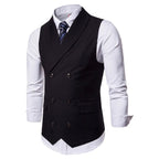Men‘s Double-Breasted Vest | 2026 Autumn Business Casual Waistcoat | Classic English Style Suit Vest | SBT002