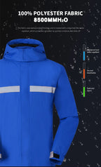 Reflektierende Winter-Sicherheitsjacke für Herren – warm, atmungsaktiv, wasserdicht für Arbeit &amp; Outdoor | H2828 