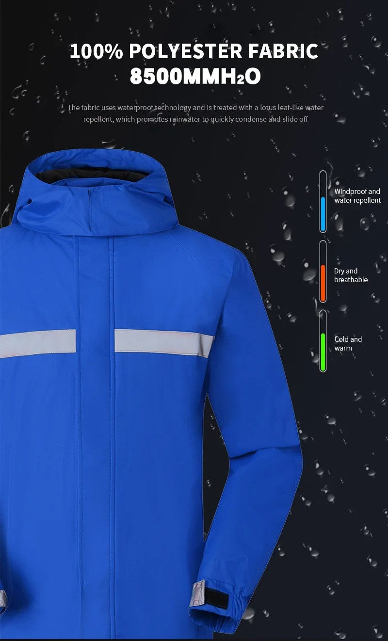 Reflektierende Winter-Sicherheitsjacke für Herren – warm, atmungsaktiv, wasserdicht für Arbeit &amp; Outdoor | H2828 