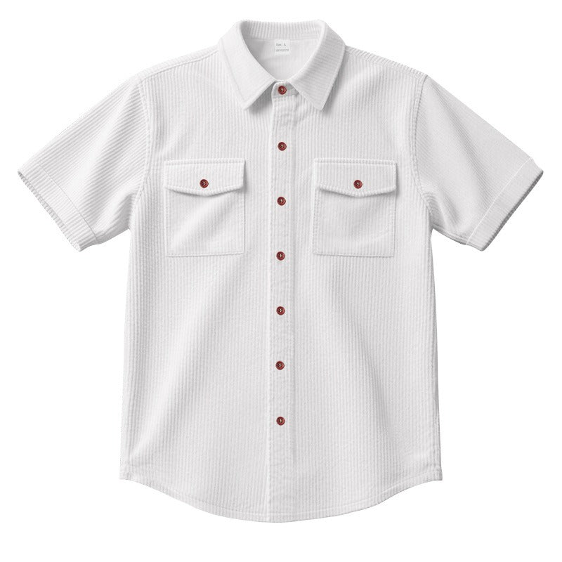 Schweres Cord-Arbeitshemd für Herren – 2025 Sommer-Freizeitoberteil mit entspannter Passform | YH-OB20