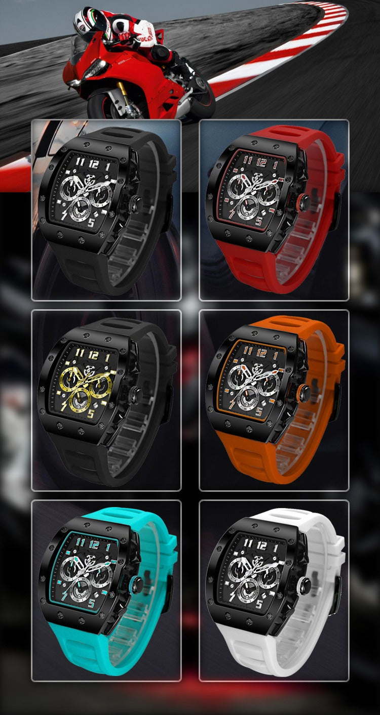 Luxus-Herrenuhr in Weinfassform, wasserdicht, vollautomatisch, mechanisch | G5867 