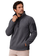 Men's Fleece-Lined Thermal Sweatshirt 2026 Autumn Outdoor Pullover Warm Sherpa Soft Top with Stand Collar