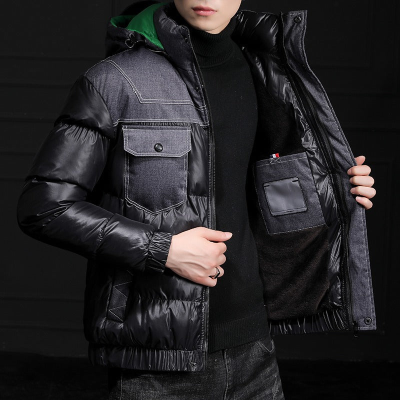 Herren Webjacke Windbreaker Isolierte Kältebeständigkeit Vintage Streetwear Taktische Mäntel Pufferjacke | 7718A 