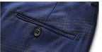 Dreiteiliger Herrenanzug mit Karomuster, Slim Fit, zweireihig, kariert, Jacke, Weste, Hose | 6027