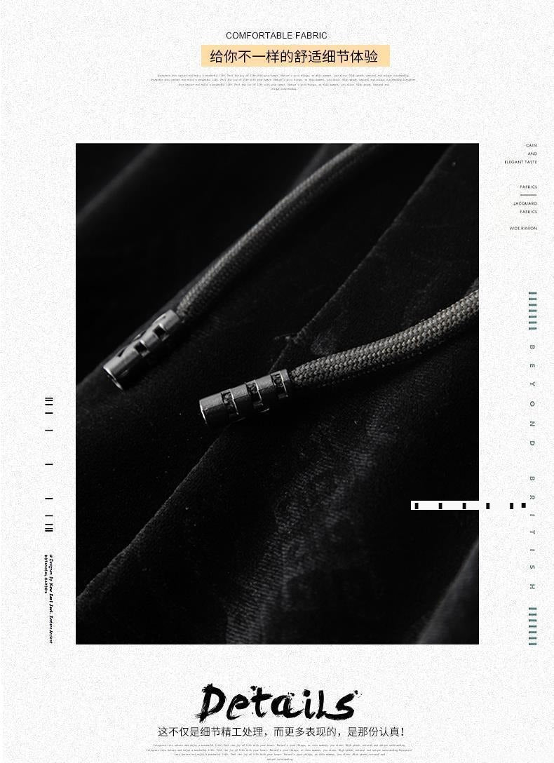 Hochwertiger, warmer, vielseitiger 2-teiliger Sportanzug mit Kapuze aus Samtstoff | 2091 