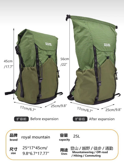 Royal Mountain 25L Faltbarer Rucksack – Leichter Wander-Tagesrucksack UK | 1338 