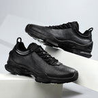 Men’s Leather Waterproof Walking Trainers | Business Casual Outdoor Sneakers | Soft Cushioned Comfort Shoes