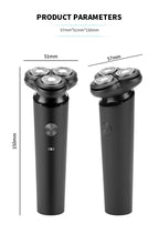 PRITECH Wasserdichter 3D-Schwimm-Bartschneider, USB-C, wiederaufladbarer Nass- und Trockenrasierer | RSM-1938 