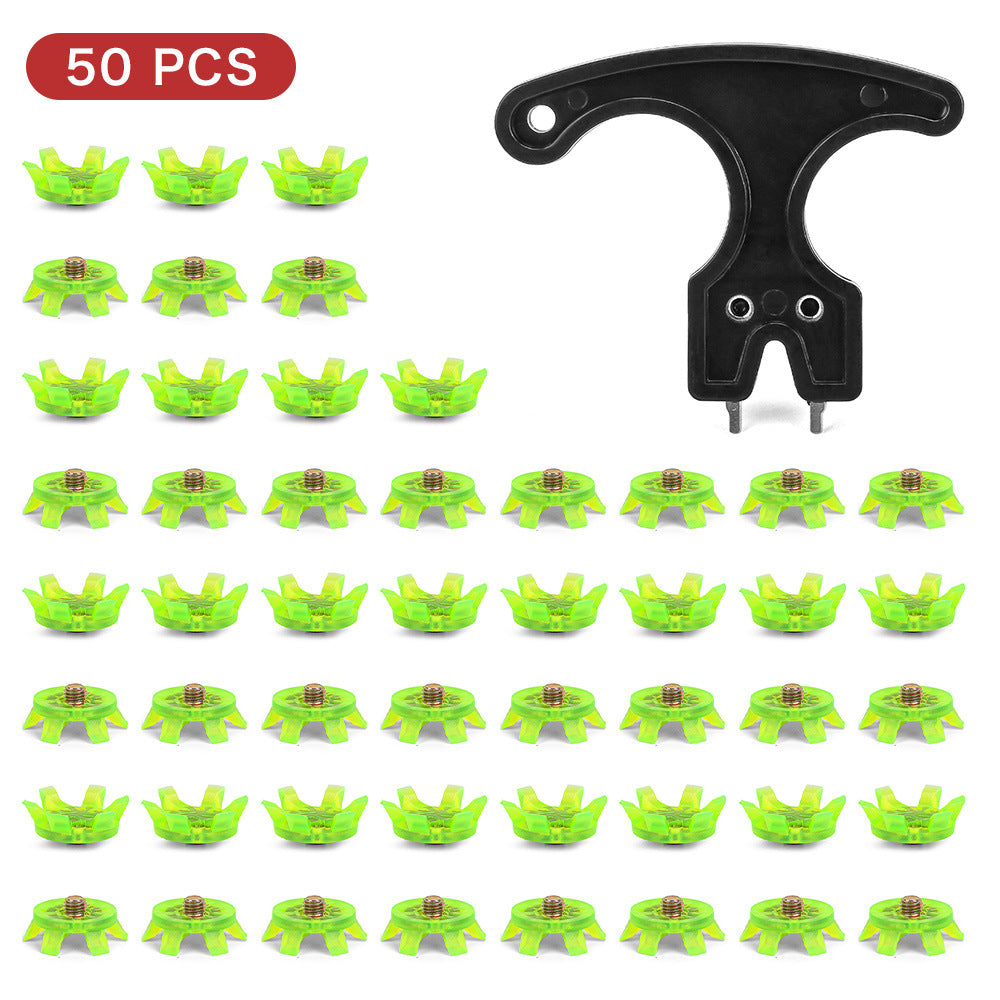 THESTRON Universal Golf Shoe Cleat Wrench & 4-Color TPU Replacement Spikes Kit | D-909