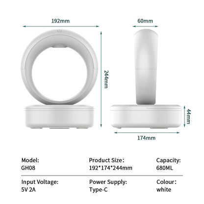 Diffusore di aromi Ultrasuoni Nebbia fredda Anti-Gravità Design Umidificatore d'aria a goccia d'acqua | GH08 