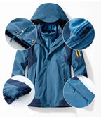 Unisex Wintersport Wandern Bergfüllung Baumwolle Polarfleece Drei-in-Eins Outdoor Wanderjacke | 