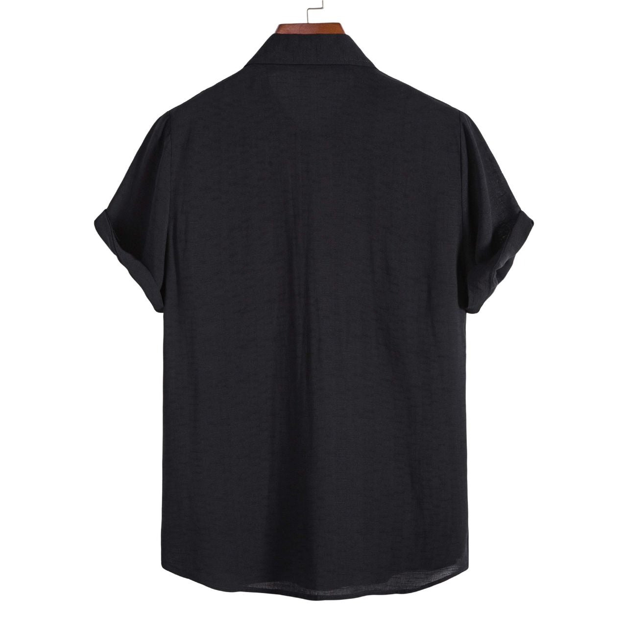 Einfarbiges Herrenhemd mit Revers und kurzen Ärmeln im Business-Casual-Sommerstil | CCS05 