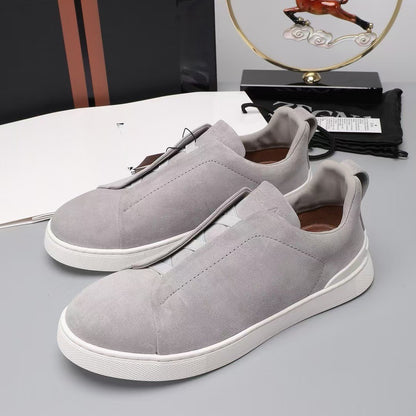 New Genia European Men's Loafers | Genuine Leather Slip-On Sneakers | Premium Casual Driving Shoes | 8611
