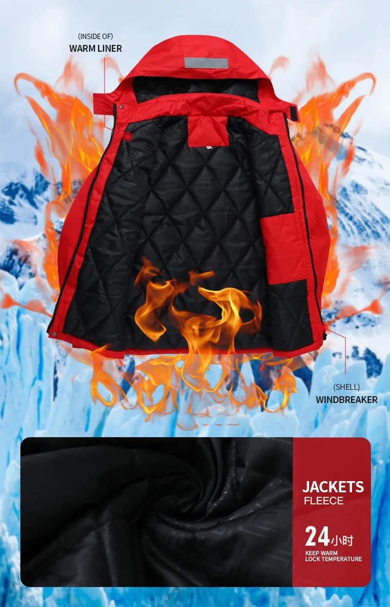 Reflektierende Winter-Sicherheitsjacke für Herren – warm, atmungsaktiv, wasserdicht für Arbeit &amp; Outdoor | H2828 