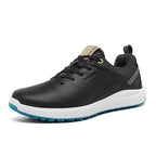Men's Waterproof Golf Shoes | Anti-Slip Soft Spike Sneakers Breathable Microfiber Athletic All Weather Golf Trainers