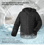 Beheizte Daunenjacke für den Winter, wiederaufladbarer Akku, USB, elektrisch beheizt, Smart-Jacke mit Kapuze | M09 