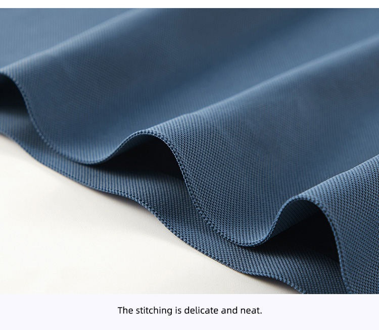 Herren Sommer Nahtloses T-Shirt Aus Eisseide Einfarbig Kurzarm Lässiges Stretch-Poloshirt | Y678 