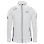 Men's Premium Long Sleeve Golf Jacket Winter Stand Collar Zipper Pullover Water & Wind Resistant Performance Layer