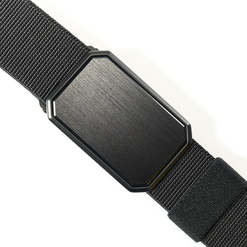 Herren-Stretch-Nylon-Gürtel mit magnetischer Metallschnalle, elastischer Jeansgürtel 