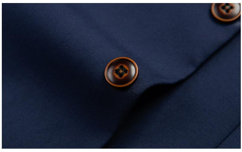 Lässiger Business-Anzug für Herren mit Stehkragen, einfarbig, einreihiger Zhongshan-Zweiteiler | 203 