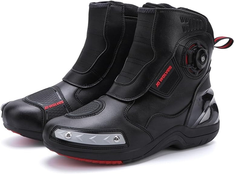 Scarpe da motociclista in pelle con supporto per caviglia impermeabile professionale | 666 