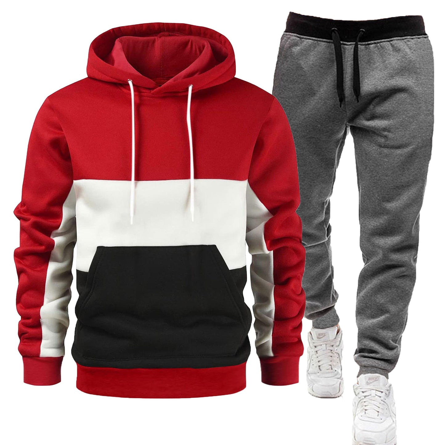 High Quality Men's Casual Suit Hooded Warm Versatile 2 Piece Sports Suit | SY001