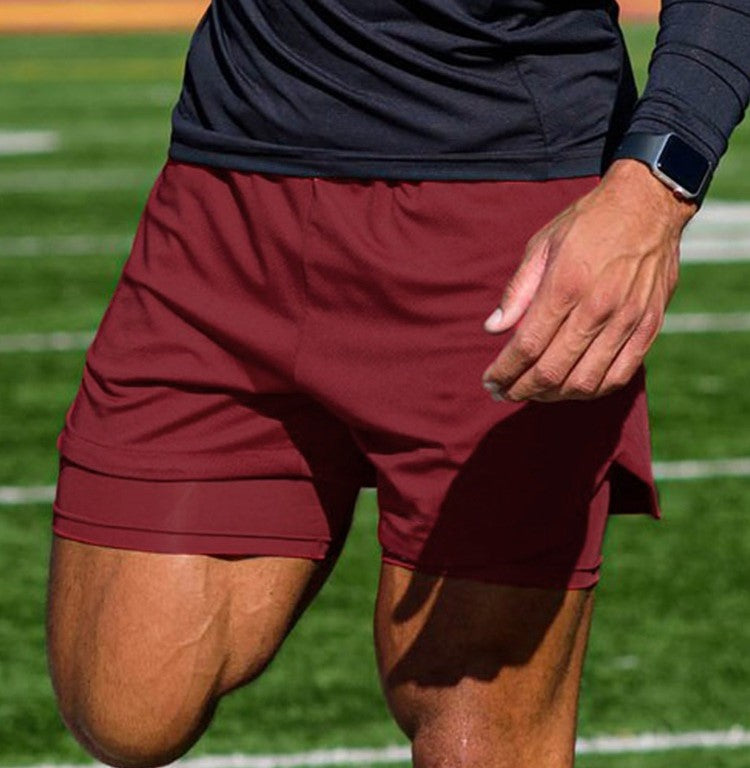 Atmungsaktive, schnell trocknende Basketball-Shorts für Herren, hochelastisch, Trainingsshorts mit Innentaschen, Turnshorts | DK45 