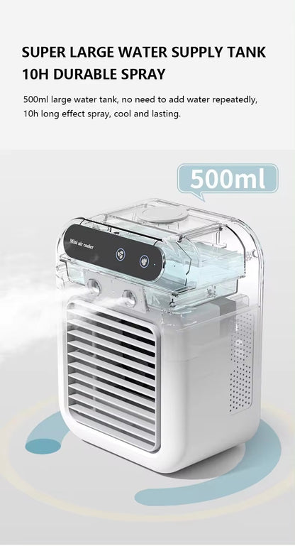 Mini ventilateur refroidisseur d'air, climatiseur, humidificateur, ventilateur de bureau, refroidissement à eau | L7 