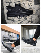 Leichte Sicherheitsschuhe mit Stahlkappe für Herren, Arbeitssneaker, gedrehter Knopf, leicht zu tragen, Baustiefel, atmungsaktive Sportschuhe 