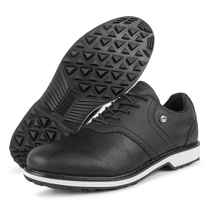 Thestron K05 Men's Brogue Style Golf Shoes | Water-Resistant Leather Spikeless Shoes | Business Casual Golf & Leisure Footwear | K05