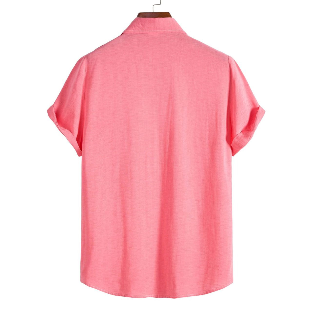 Einfarbiges Herrenhemd mit Revers und kurzen Ärmeln im Business-Casual-Sommerstil | CCS05 