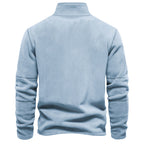 Herren Fleece Pullover Sweatshirts | Herbst-Winter 2025 Europa Mode | Half-Zip Stehkragen Tops | HD08 