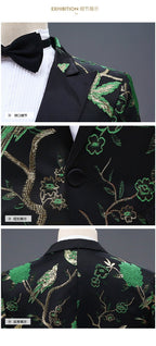 Herren Jacquard Anzug Business Hochzeit Party Smoking Kleid Blazer Hose Slim Fit Smoking | 1003 