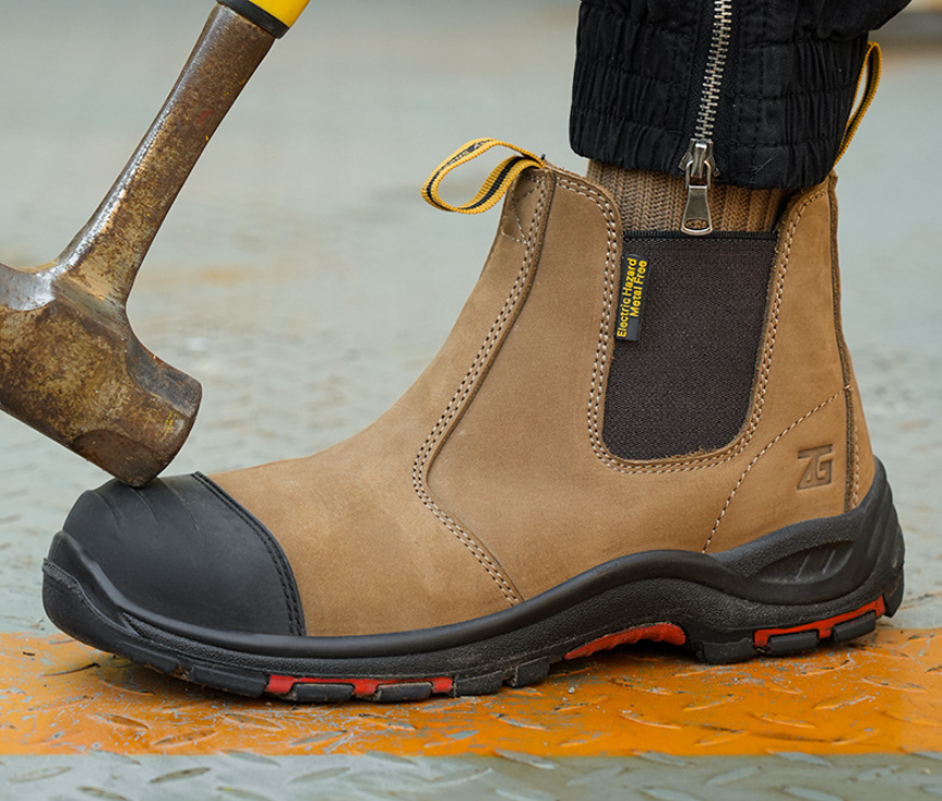 Zhengu Composite Toe Safety Shoes European Standard Slip-On Work Boots Anti-Puncture & Electrical Hazard Protection | L603